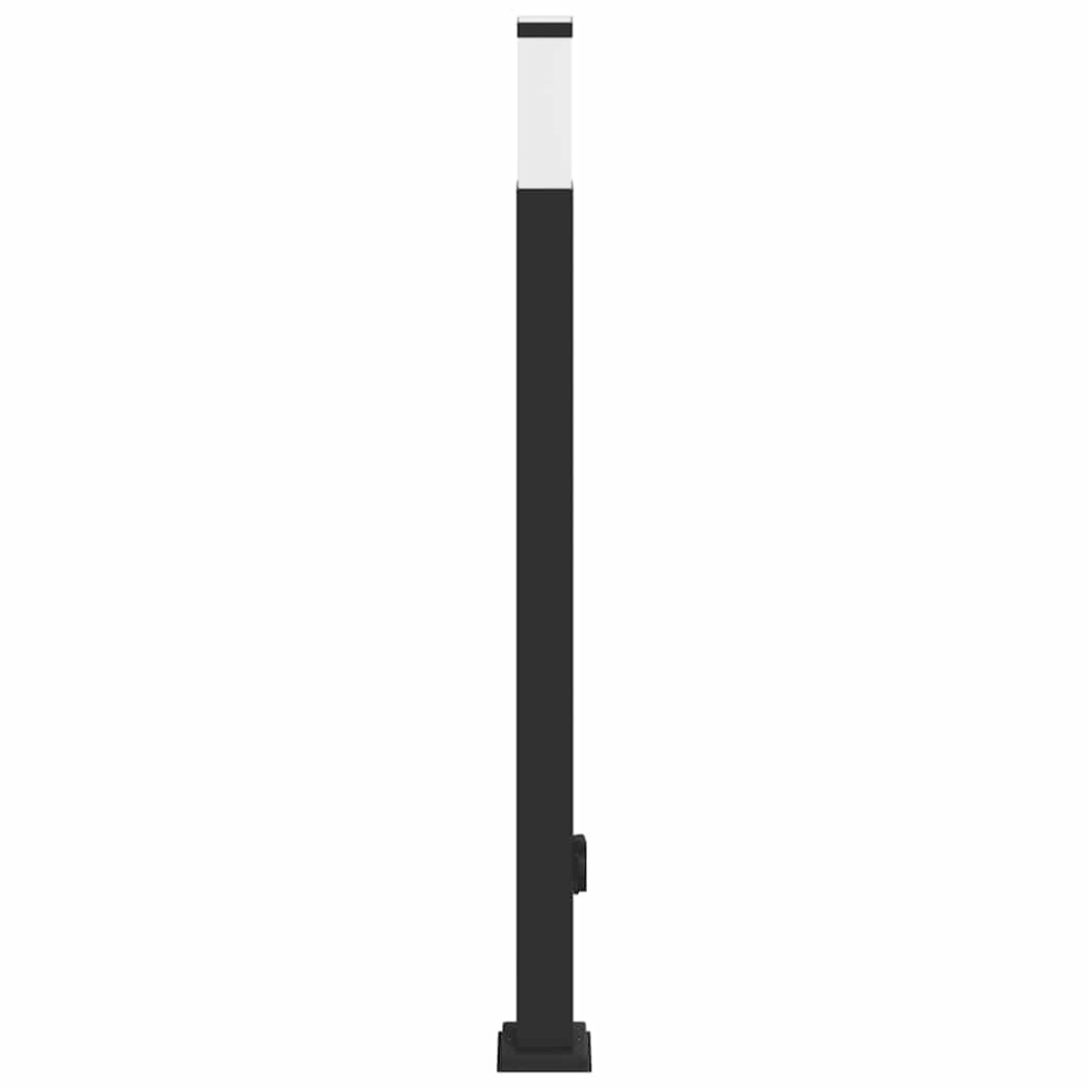 Produktbild för Pollare med uttag 110 cm svart IP44