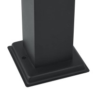 Produktbild för Pollare med uttag 3 st 110 cm svart IP44