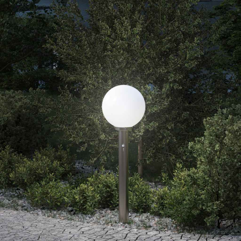 Produktbild för Pollare med sensor 80 cm rostfritt stål IP44