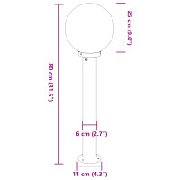 Produktbild för Pollare 80 cm svart IP44
