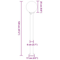 Produktbild för Pollare 3 st 120 cm svart IP44