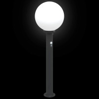 Produktbild för Pollare med sensor 80 cm svart IP44