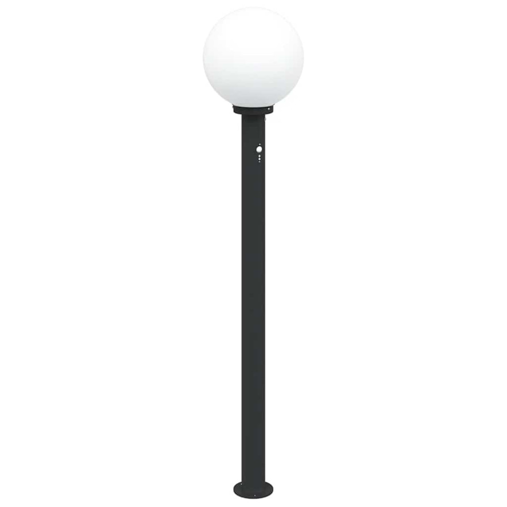 Produktbild för Pollare med sensor 3 st 120 cm svart IP44