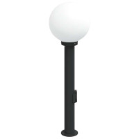 Produktbild för Pollare med uttag 80 cm svart IP44