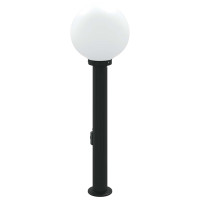Produktbild för Pollare med uttag 80 cm svart IP44