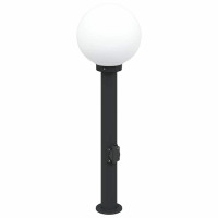 Produktbild för Pollare med uttag 3 st 80 cm svart IP44