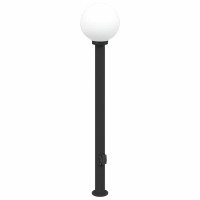 Produktbild för Pollare med uttag 120 cm svart IP44