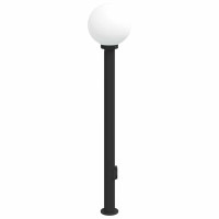 Produktbild för Pollare med uttag 120 cm svart IP44
