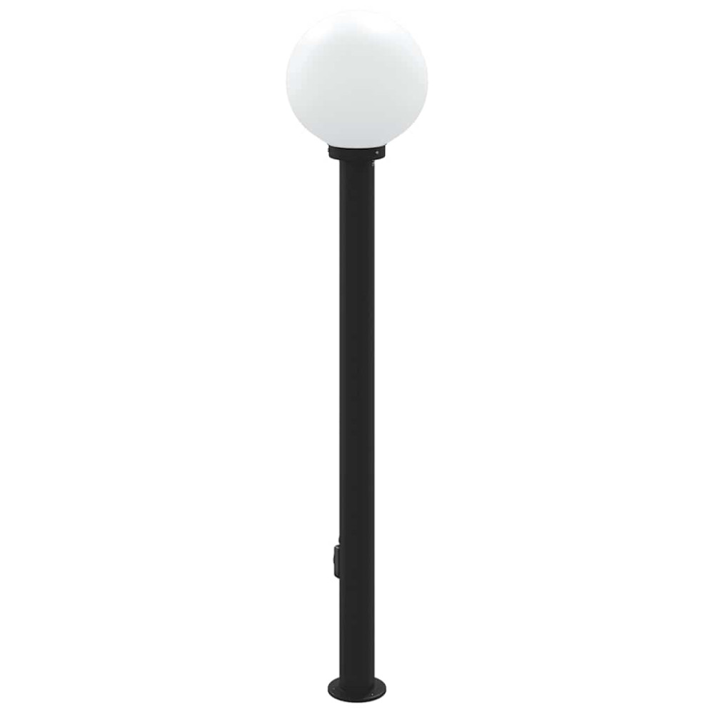 Produktbild för Pollare med uttag 120 cm svart IP44