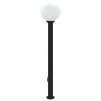 Produktbild för Pollare med uttag 120 cm svart IP44