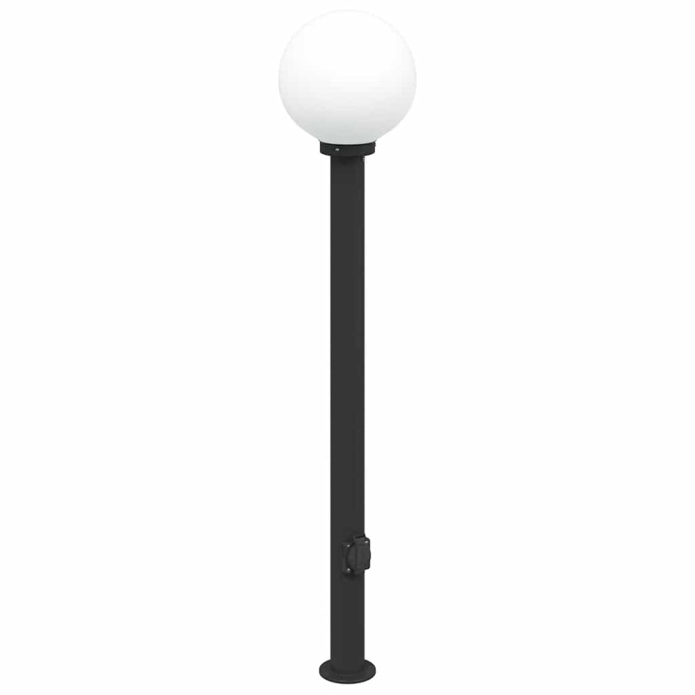 Produktbild för Pollare med uttag 3 st 120 cm svart IP44
