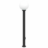 Produktbild för Pollare med uttag 3 st 120 cm svart IP44