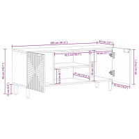 Produktbild för TV-skåp 105x33x46 cm massivt trä akacia