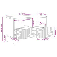 Produktbild för TV-skåp 70x33x46 cm massivt trä akacia