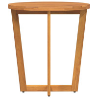 Produktbild för Sidobord för trädgården runt Ø70x75 cm massivt trä akacia