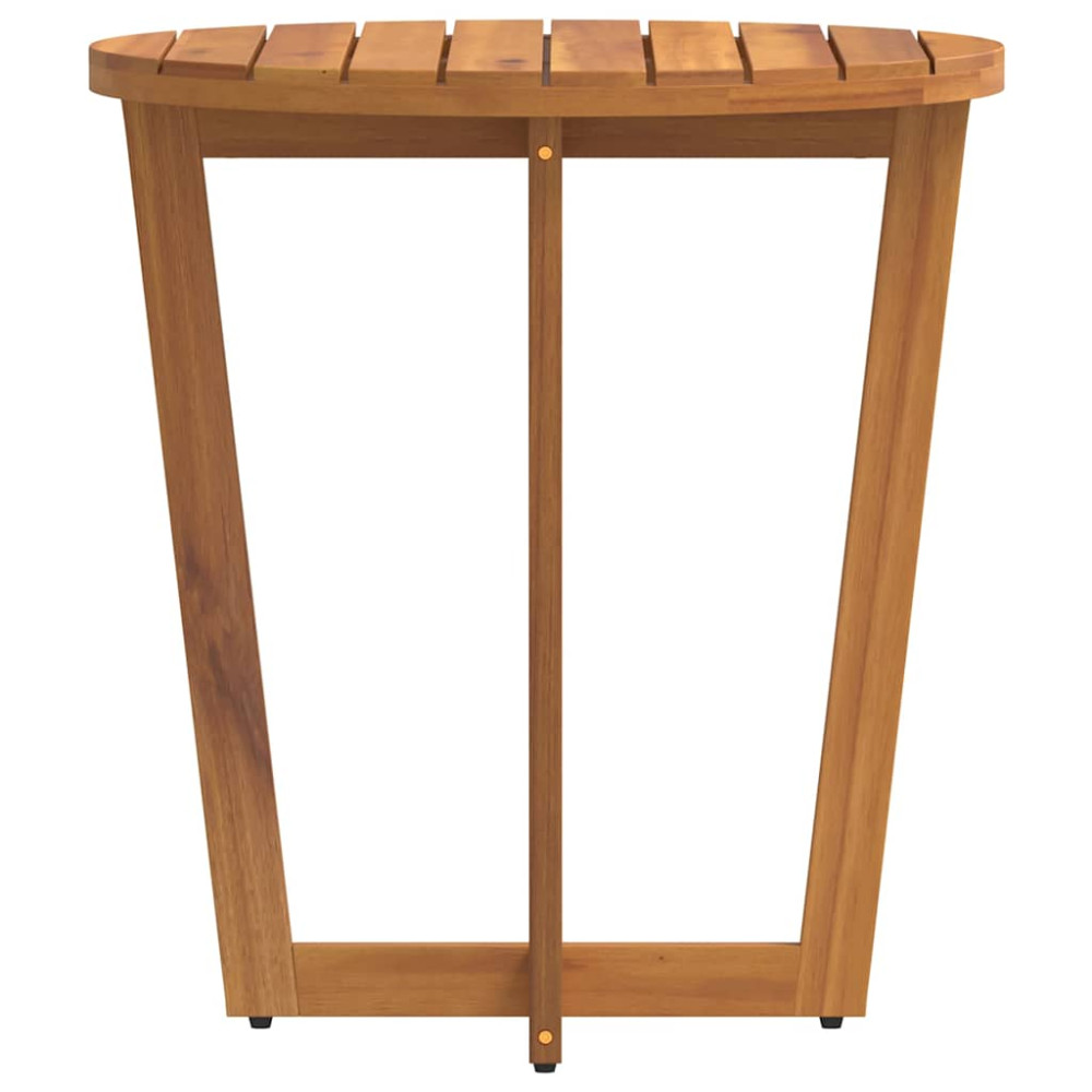 Produktbild för Sidobord för trädgården runt Ø70x75 cm massivt trä akacia