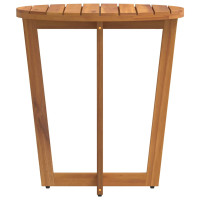 Produktbild för Sidobord för trädgården runt Ø70x75 cm massivt trä akacia