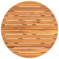 Produktbild för Trädgårdsmatbord runt Ø90x75 cm massivt trä akacia