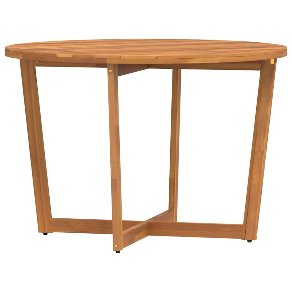Produktbild för Trädgårdsmatbord runt Ø110x75 cm massivt trä akacia