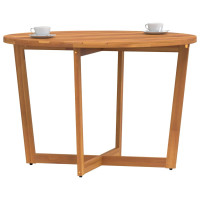 Produktbild för Trädgårdsmatbord runt Ø110x75 cm massivt trä akacia