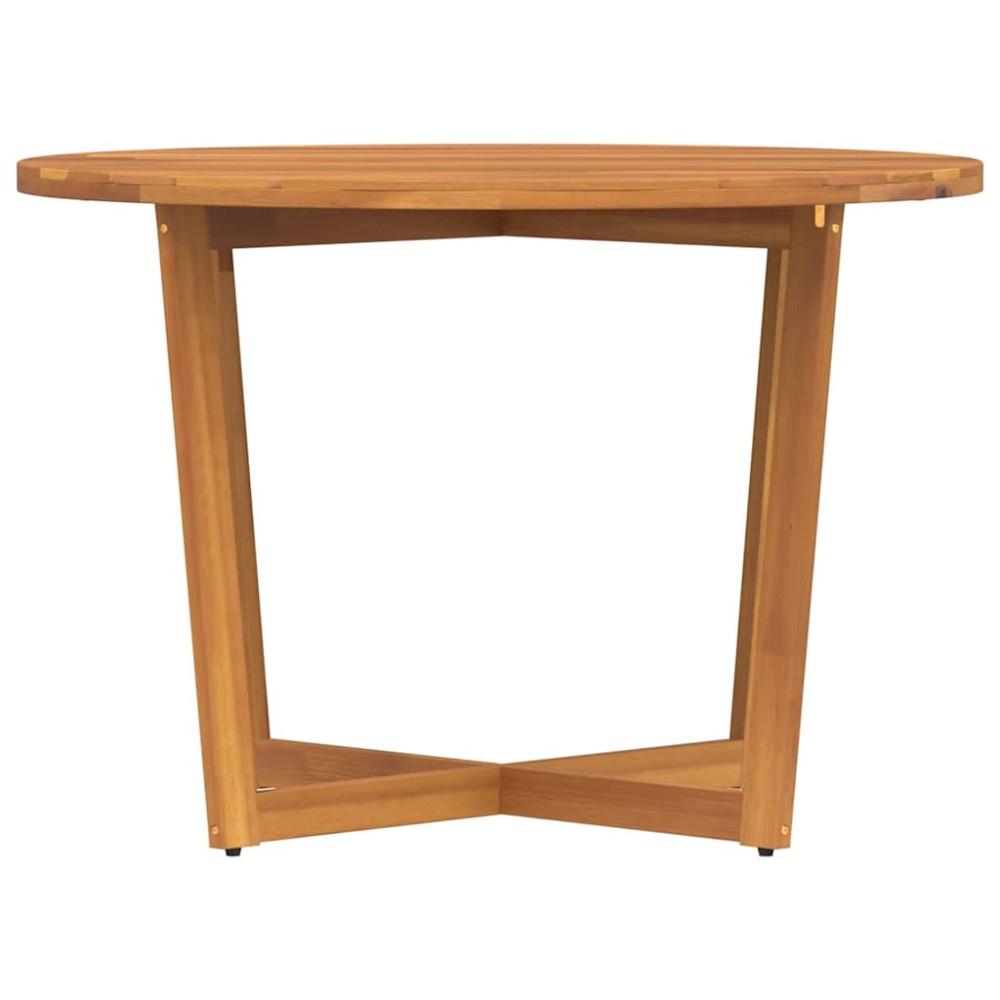 Produktbild för Trädgårdsmatbord runt Ø110x75 cm massivt trä akacia