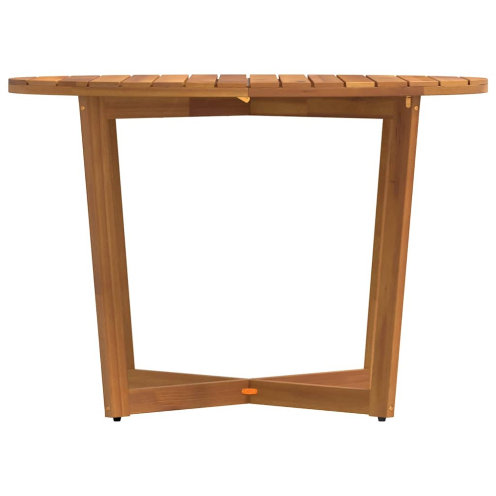 Produktbild för Trädgårdsmatbord runt Ø110x75 cm massivt trä akacia