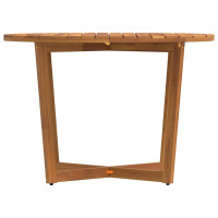 Produktbild för Trädgårdsmatbord runt Ø110x75 cm massivt trä akacia