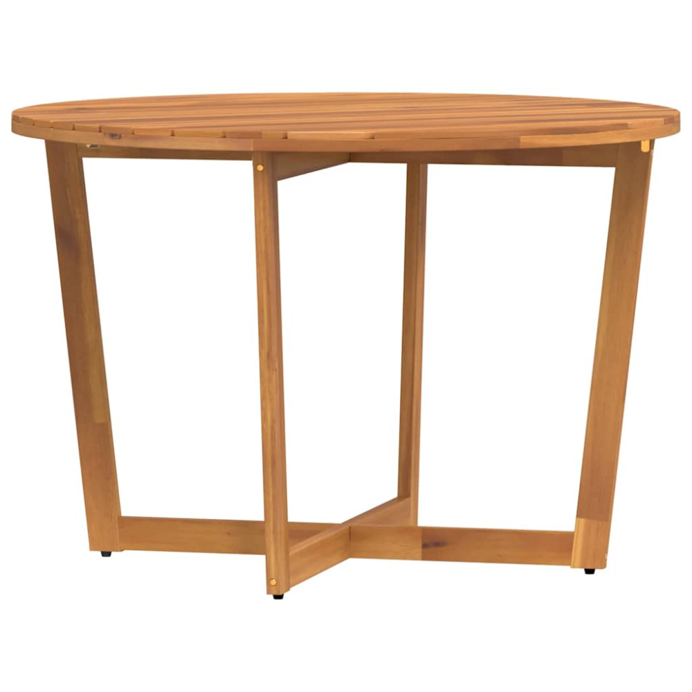Produktbild för Trädgårdsmatbord runt Ø110x75 cm massivt trä akacia