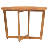 Produktbild för Trädgårdsmatbord runt Ø110x75 cm massivt trä akacia