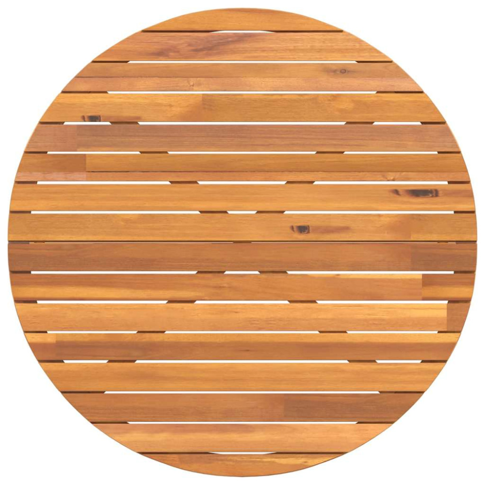 Produktbild för Trädgårdsmatbord runt Ø110x75 cm massivt trä akacia