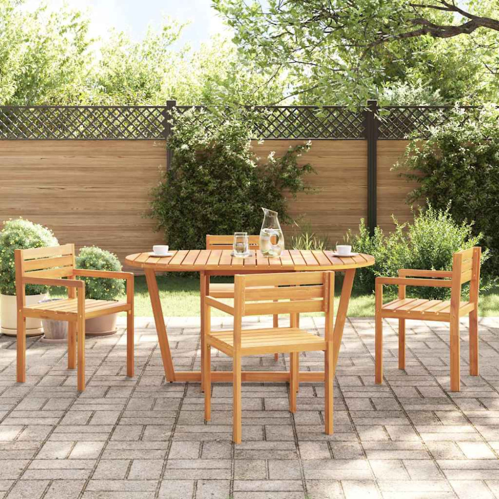 Produktbild för Matbord för trädgården ovalt 150x90x75 cm massivt trä akacia