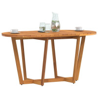 Produktbild för Matbord för trädgården ovalt 150x90x75 cm massivt trä akacia