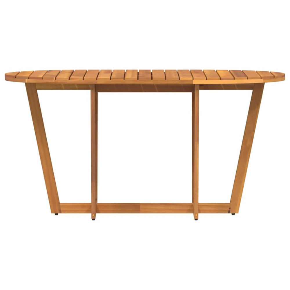 Produktbild för Matbord för trädgården ovalt 150x90x75 cm massivt trä akacia