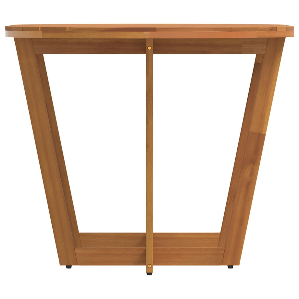 Produktbild för Matbord för trädgården ovalt 150x90x75 cm massivt trä akacia