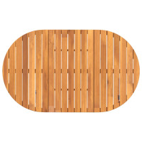 Produktbild för Matbord för trädgården ovalt 150x90x75 cm massivt trä akacia