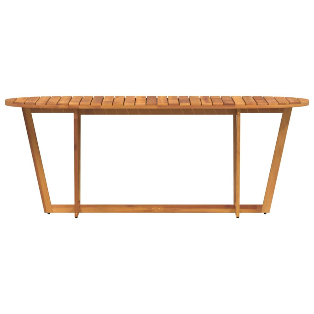 Produktbild för Matbord för trädgården ovalt 200x90x75 cm massivt trä akacia