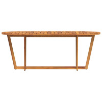 Produktbild för Matbord för trädgården ovalt 200x90x75 cm massivt trä akacia