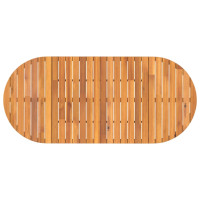 Produktbild för Matbord för trädgården ovalt 200x90x75 cm massivt trä akacia