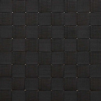 Produktbild för Solsäng med svart vävd rem 55x200x30 cm bambu