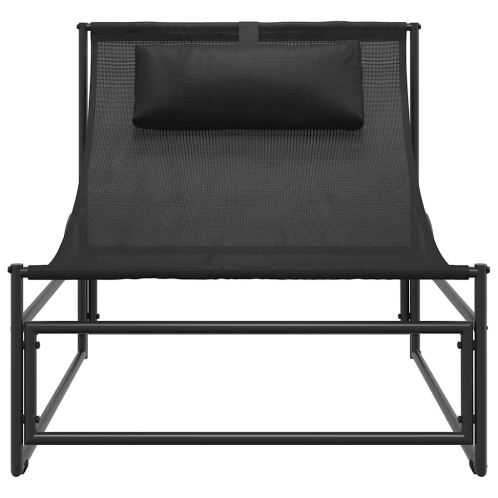 Produktbild för Trädgårdsloungestol antracit 87x74x73 cm stål och textilene