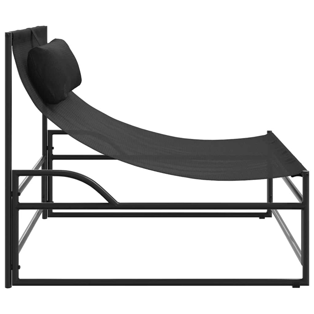 Produktbild för Trädgårdsloungestol antracit 87x74x73 cm stål och textilene
