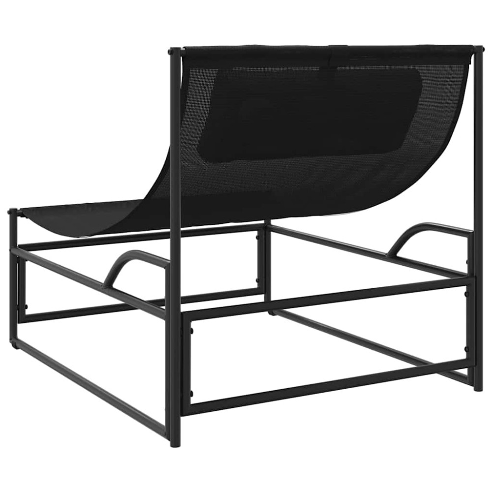 Produktbild för Trädgårdsloungestol antracit 87x74x73 cm stål och textilene