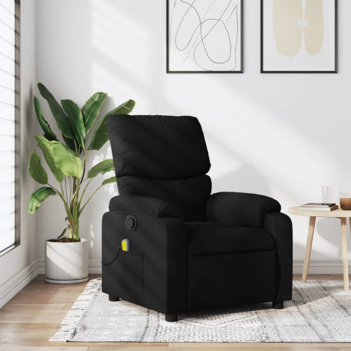 vidaXL Massagefåtölj svart tyg - Fåtöljer