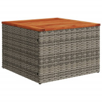 Produktbild för 11 delar trädgårdssoffgrupp med dynor grå polyrotting