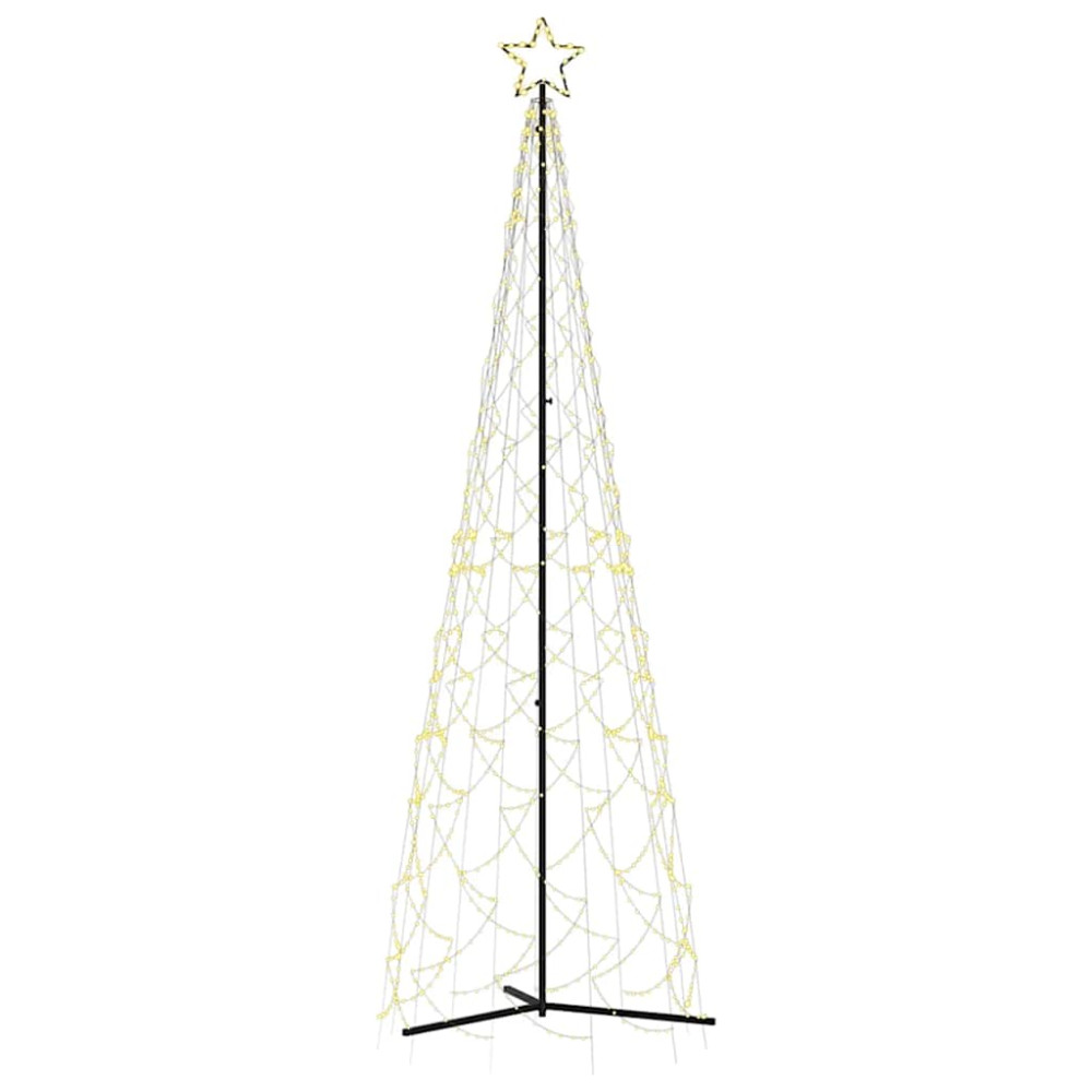 Produktbild för Julgran med strut varmvit 500 lysdioder 100x300 cm