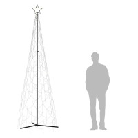 Produktbild för Julgran med strut varmvit 500 lysdioder 100x300 cm
