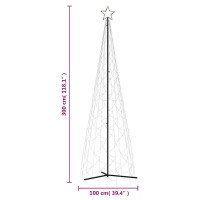 Produktbild för Julgran med strut varmvit 500 lysdioder 100x300 cm