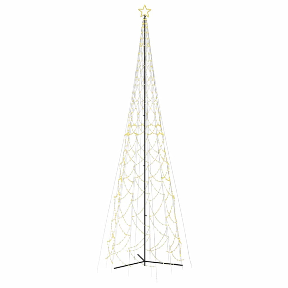 Produktbild för Julgran med strut varmvit 3000 lysdioder 230x800 cm