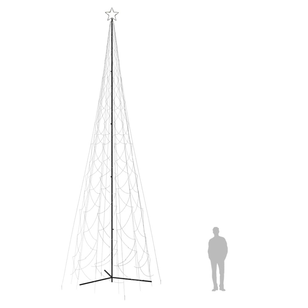 Produktbild för Julgran med strut varmvit 3000 lysdioder 230x800 cm