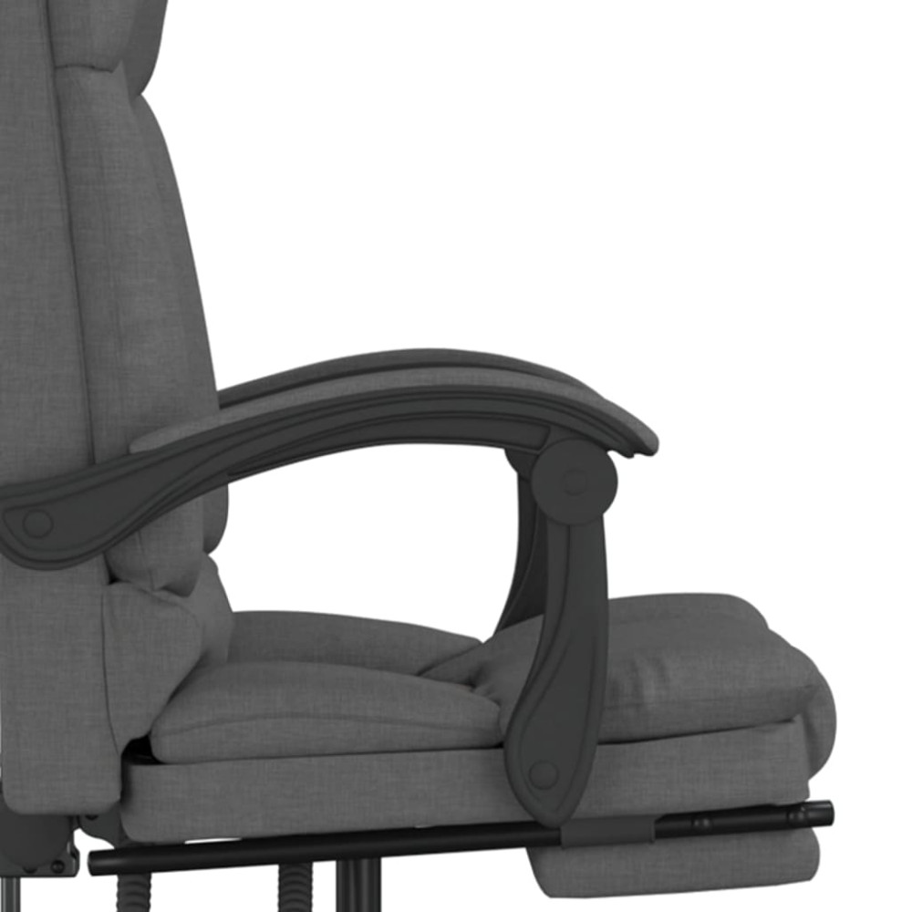 Produktbild för Massagestol med vilfåtölj mörkgrå tyg